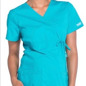 Cherokee brand Maternity Scrub Top- Teal